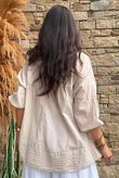 Prairie Pintuck Cotton Smock Stone